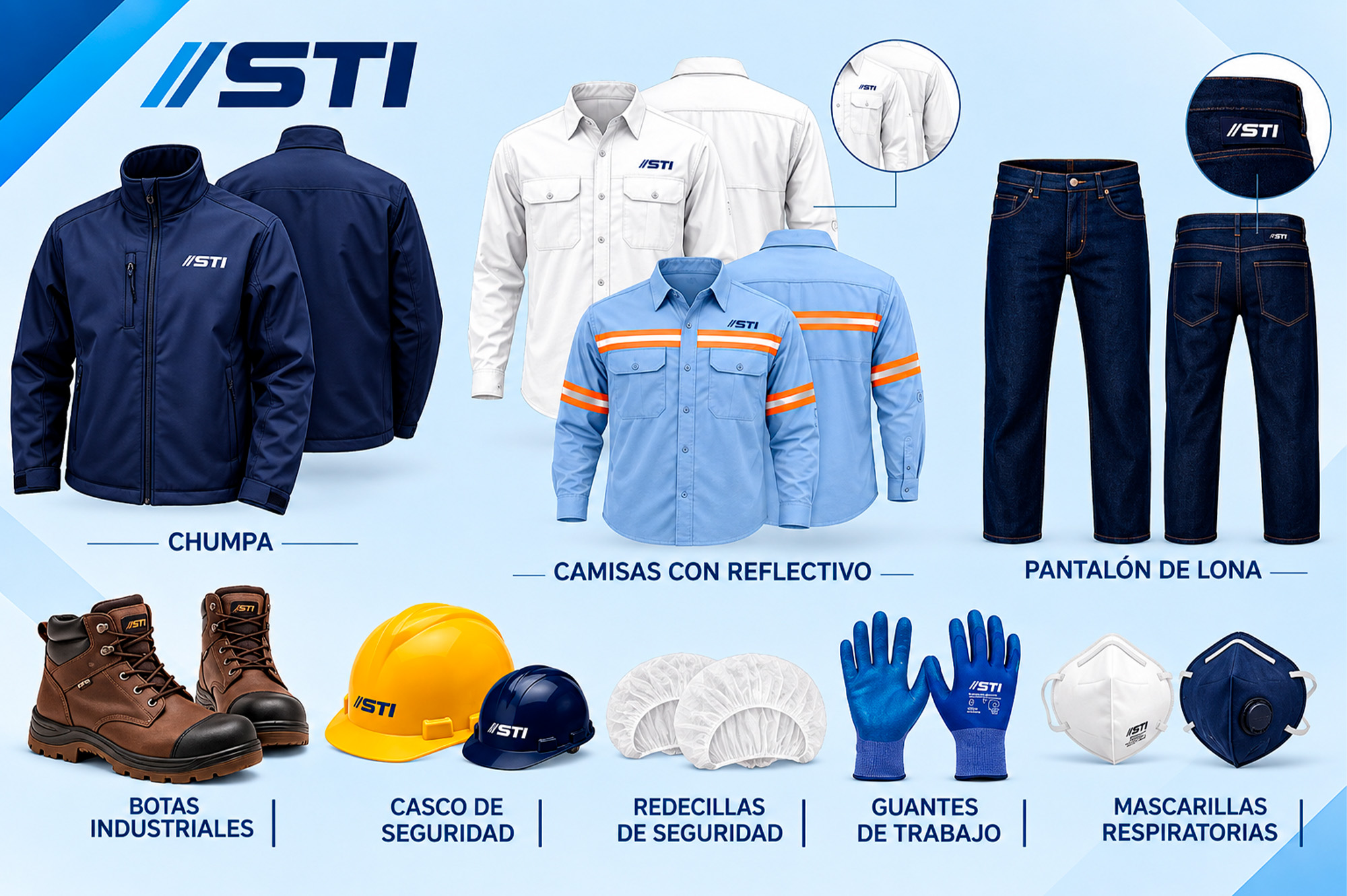Uniforme y equipo de protección personal de Grupo STI que usa el personal de VACSA